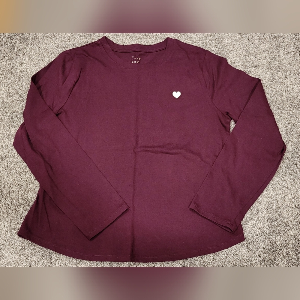 ☀️A New Day Plum Long Sleeve Tee Size M